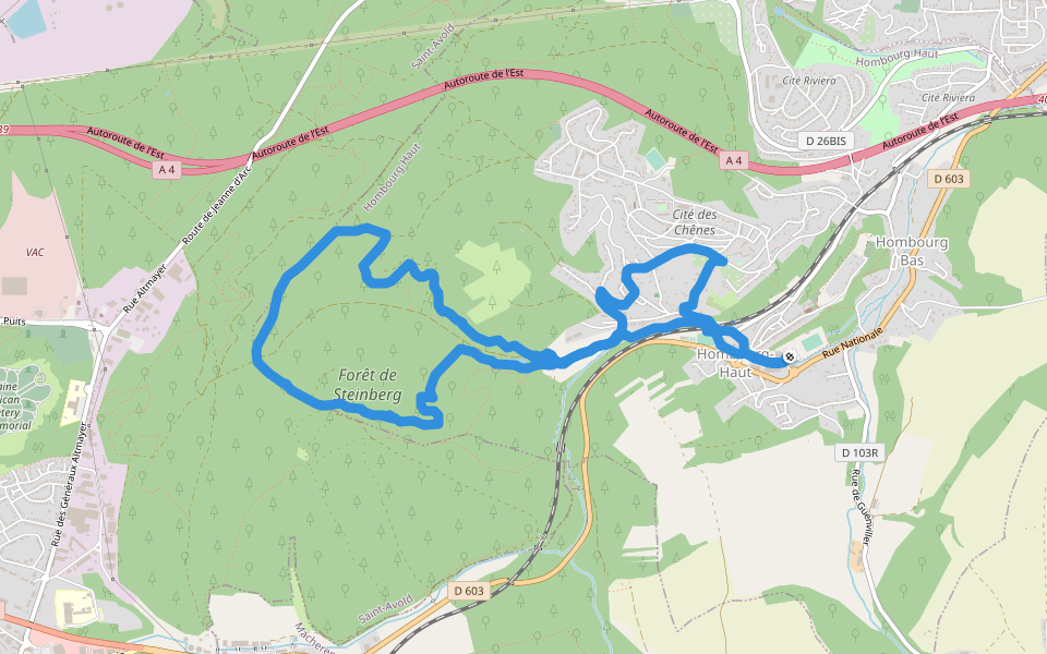 office de tourisme walking route map in Hombourg-Haut