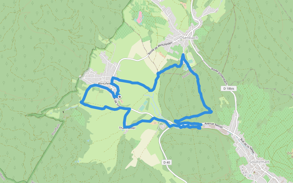 Haulpfad walking route map in Soultzmatt