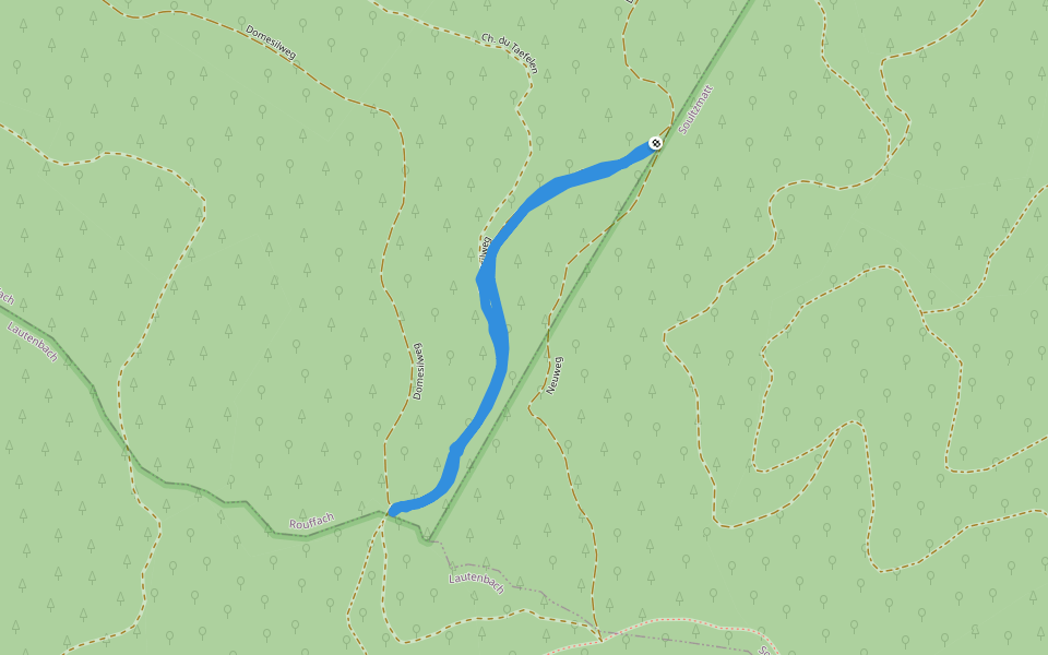 Neuweg walking route map in Rouffach