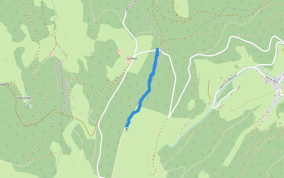 Sentier Emile Hertzog walking route map in Wasserbourg