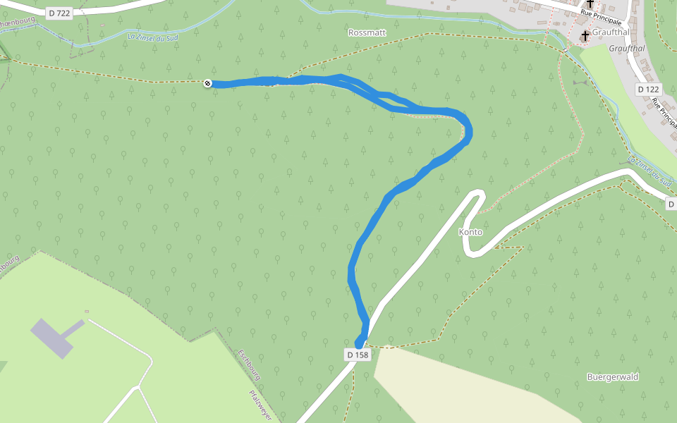 Anneau rouge walking route map in Eschbourg