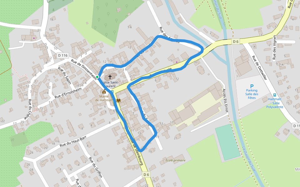 Hattmatt walking route map in Hattmatt