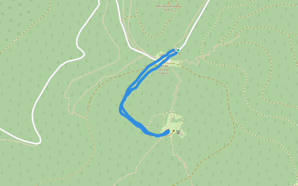 Grand Wintersberg walking route map in Niederbronn-les-Bains
