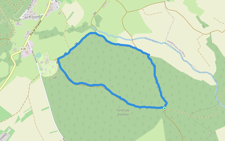 TMV walking route map in Oberbronn