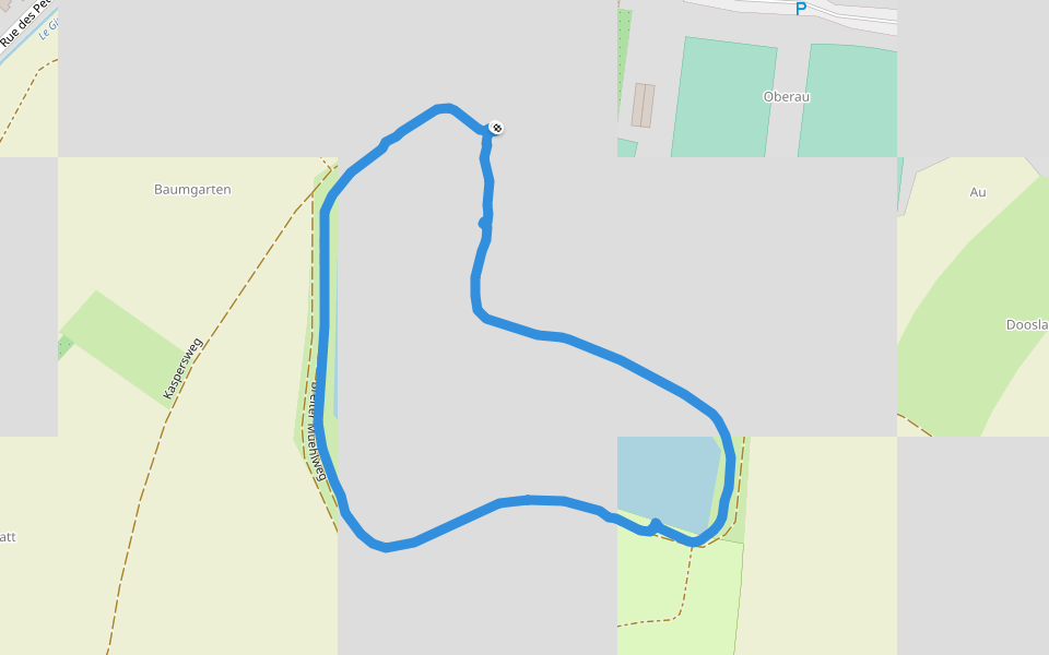 Camping municipal de Gambsheim walking route map in Gambsheim