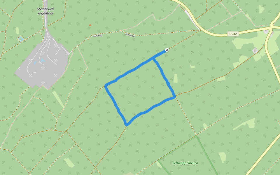 Trekkingcamp Ochsenbaumer Höhe walking route map in Argenthal