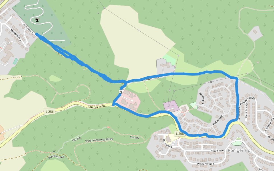 Verbindungsweg Birkel walking route map in Linz am Rhein