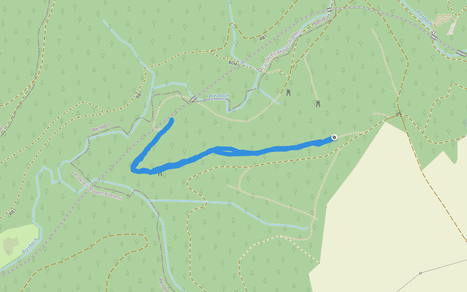 BD4 walking route map in Höhr-Grenzhausen