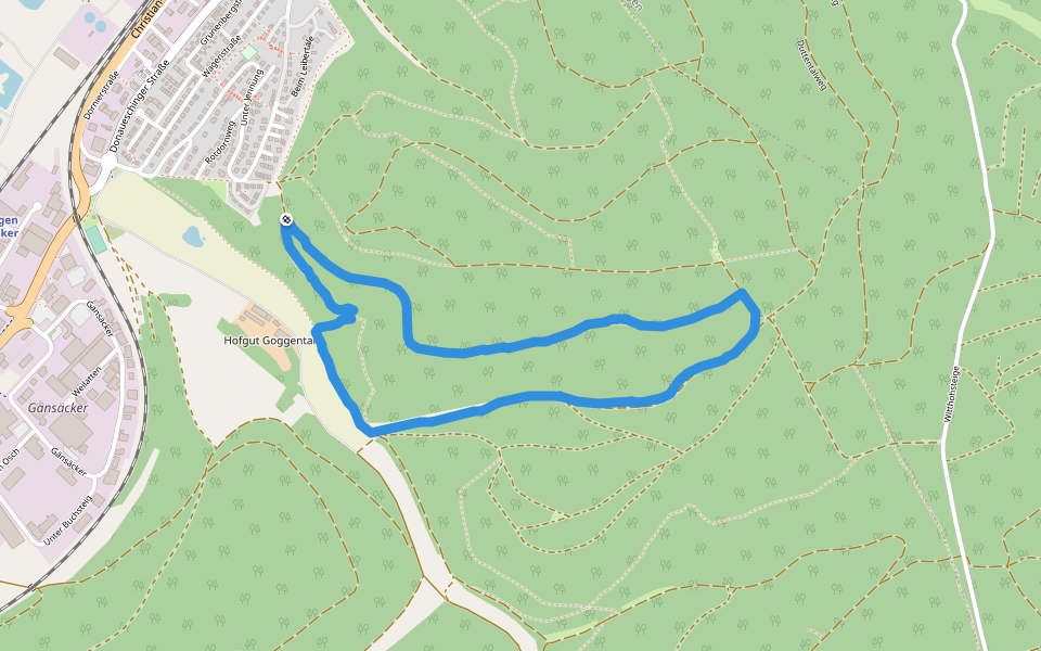 Fünftälerweg walking route map in Tuttlingen