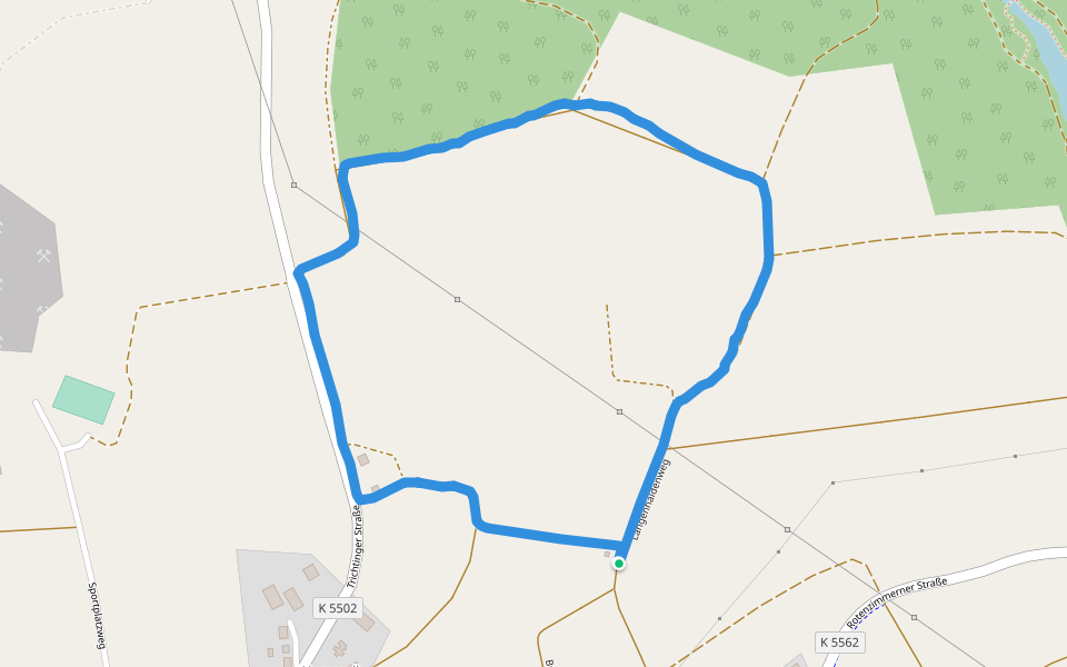 Langenhaldenweg walking route map in Dietingen