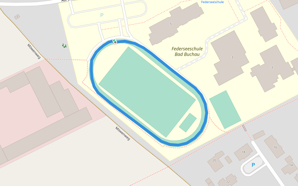 Sporthalle Federsee-Schule walking route map in Bad Buchau