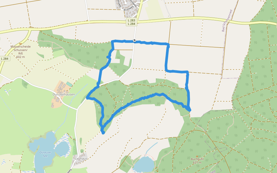 Bad Schussenried: Wanderweg 6 walking route map in Bad Schussenried