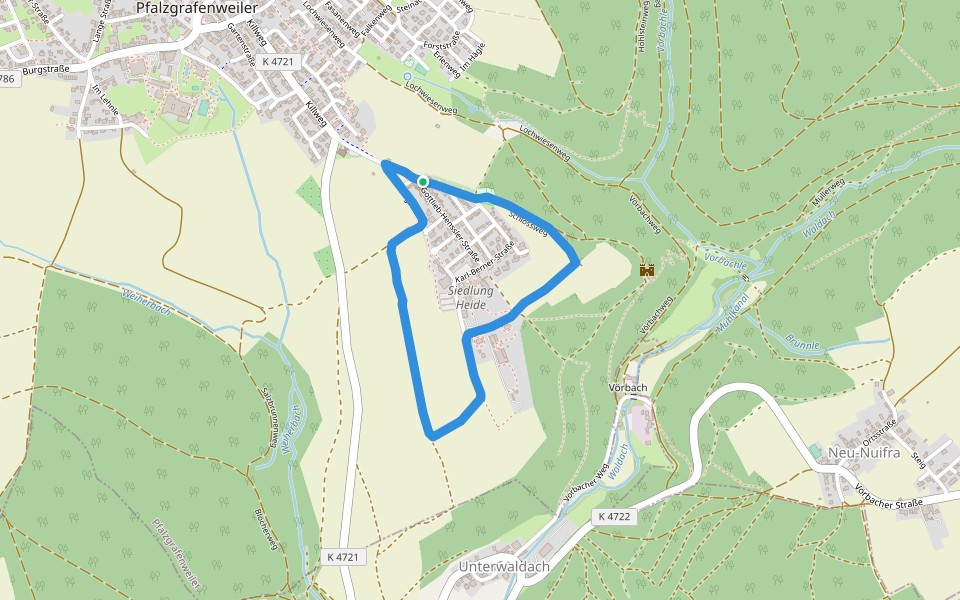 Waldspielplatz Heide walking route map in Pfalzgrafenweiler
