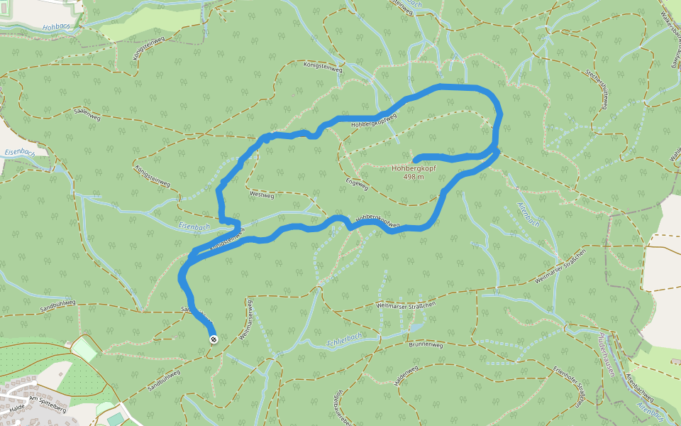 Königsteinweg walking route map in Plüderhausen