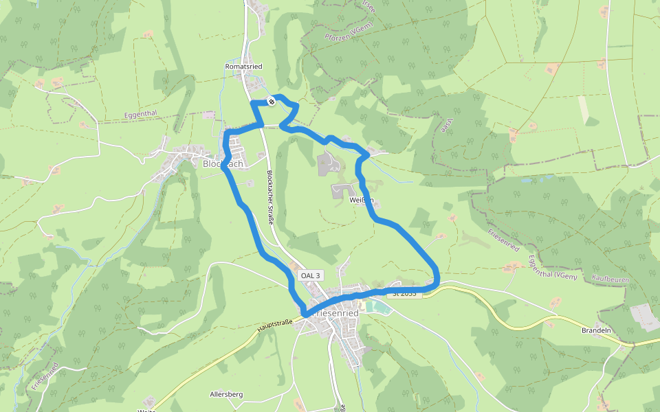 Wolpi-Runde walking route map in Eggenthal