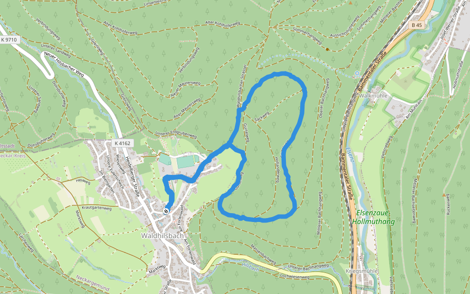 Gürtelweg walking route map in Neckargemünd