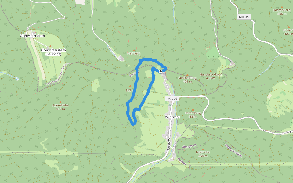 Heppe Rundweg 1 walking route map in Eschau