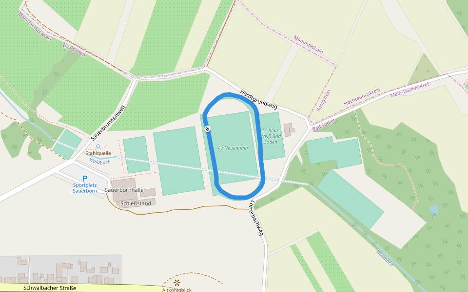 FV Neuenhain walking route map in Bad Soden am Taunus