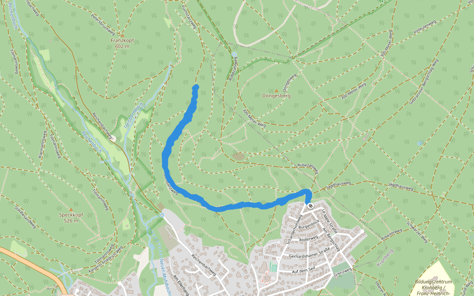 Jagdhausweg walking route map in Königstein im Taunus