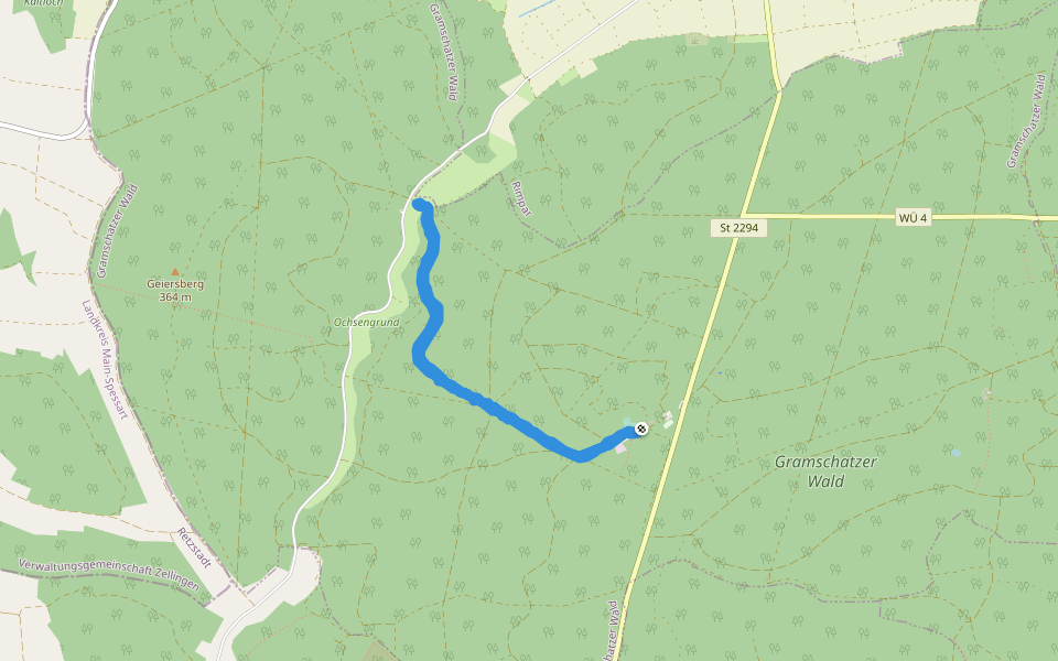 Walderlebnispfad SINNESWANDELN walking route map in Rimpar
