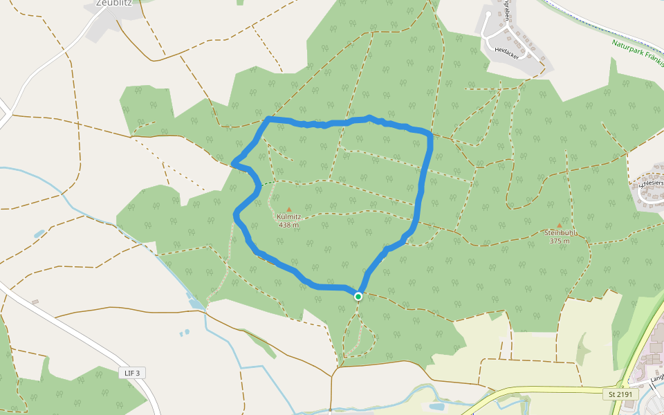 Külmitz walking route map in Altenkunstadt
