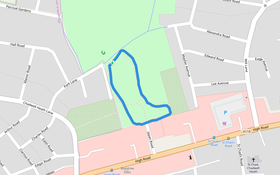 St. Chad's Park Walking and Running Chadwell Heath, Romford, England