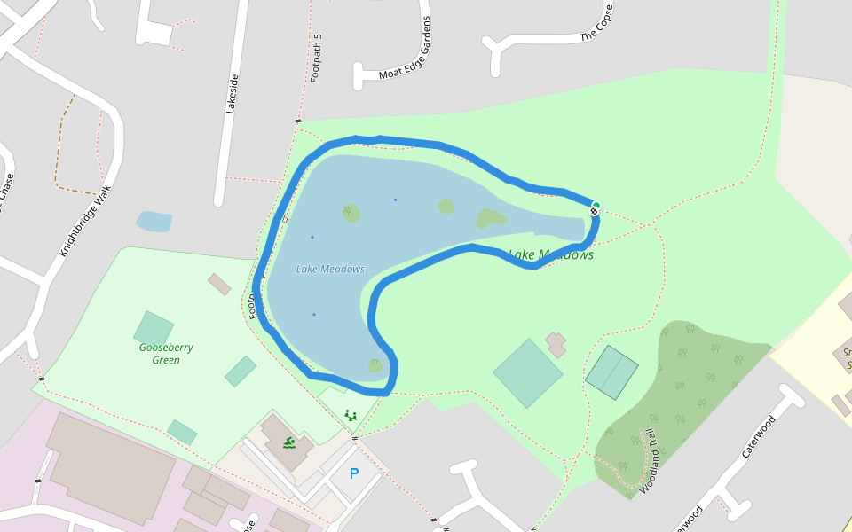 Lake Meadows Walking And Running Trail Billericay, England Pacer