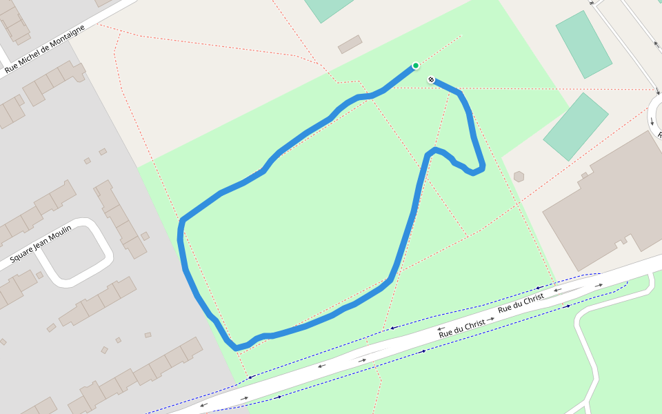 Parc de l'Yser walking route map in Neuville-en-Ferrain