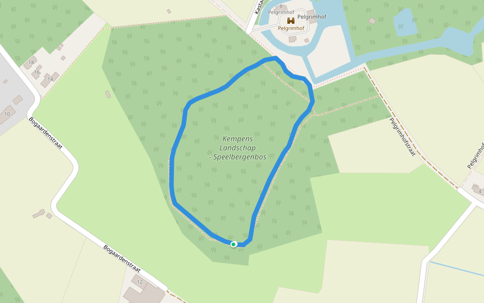 Kempens Landschap - Speelbergenbos walking route map in Heist-op-den-Berg