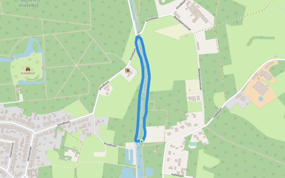 Provinciaal Domein Vrieselhof walking route map in Ranst