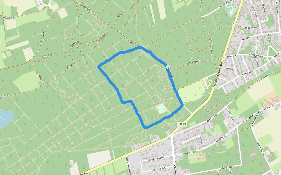 Floreal walking route map in Kasterlee