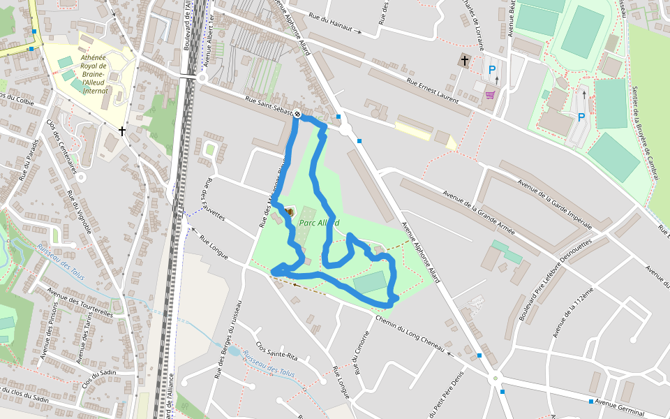 Parc Allard-test 1 avec l'app gps