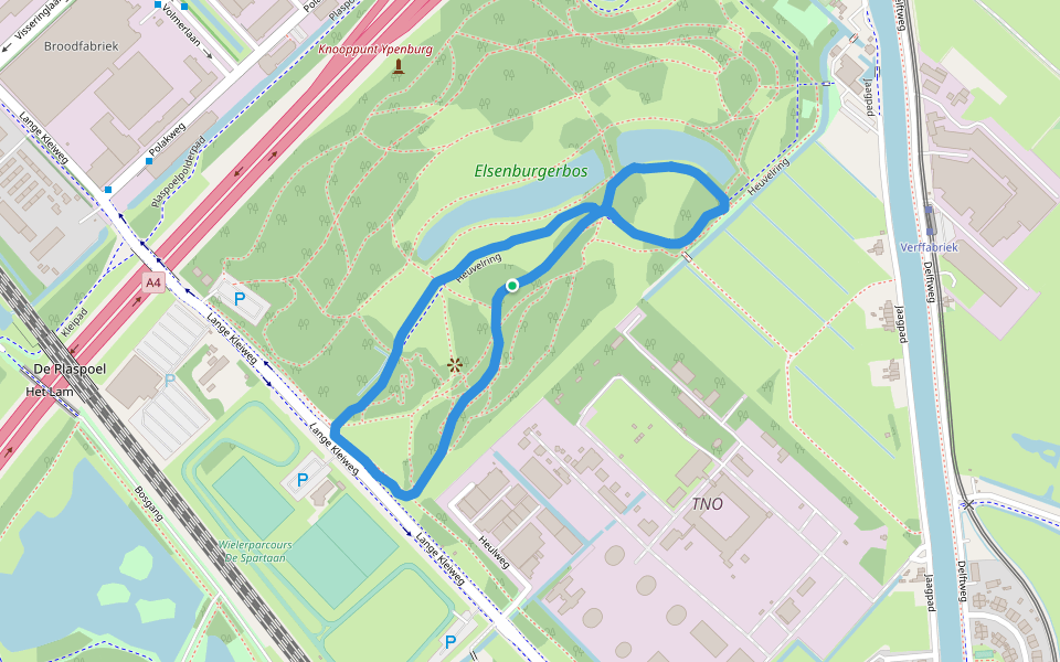 Elsenburgerbos walking route map in Rijswijk