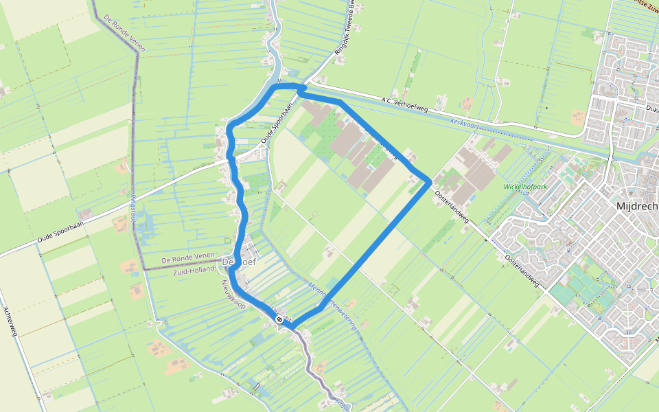 HSV'69 walking route map in De Hoef