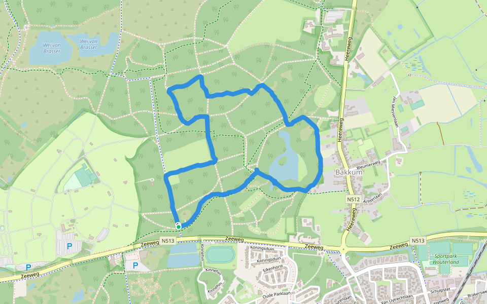Noordhollands Duinreservaat walking route map in Castricum