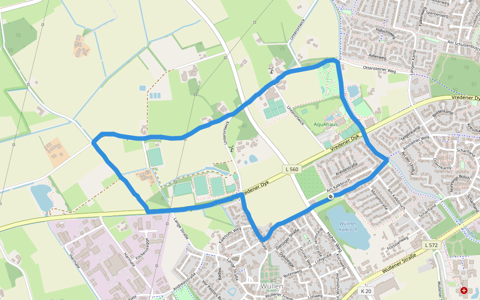 Heilige Maria walking route map in Ahaus