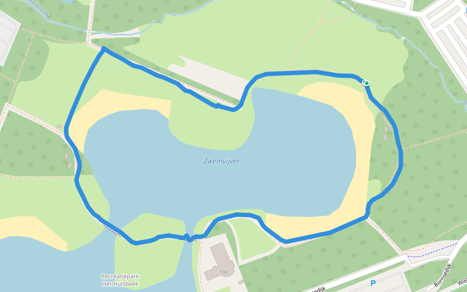 Zwemvijver walking route map in Oldenzaal