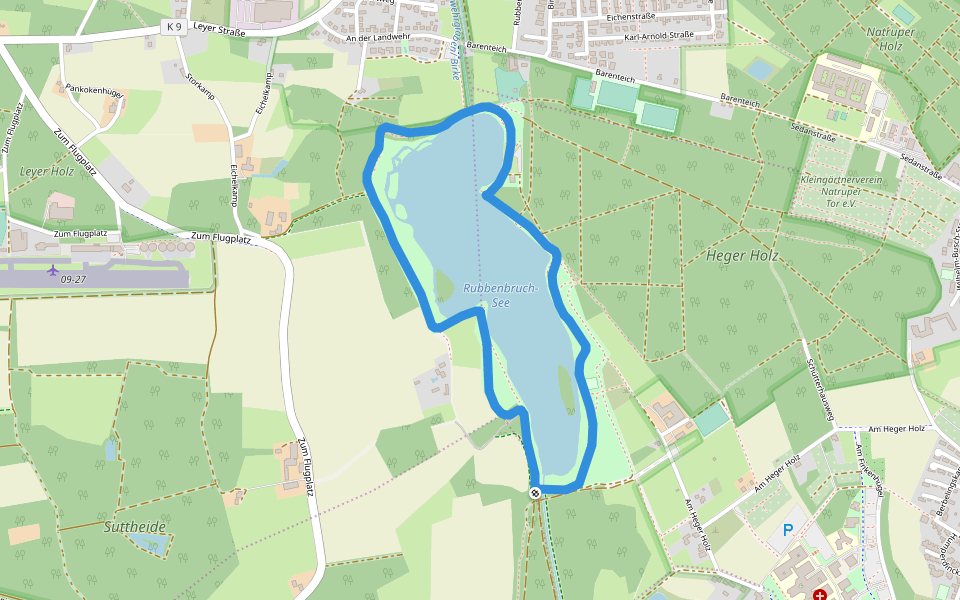 Rubbenbruch See 散歩道 オスナブリュック ニーダーザクセン州 ドイツ Pacer