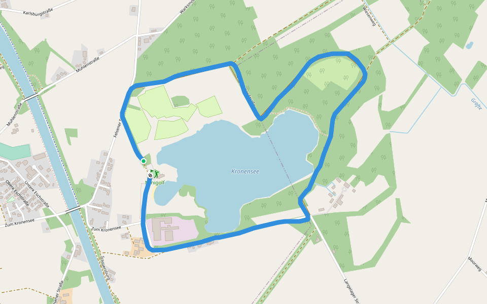 Langelager Straße walking route map in Ostercappeln