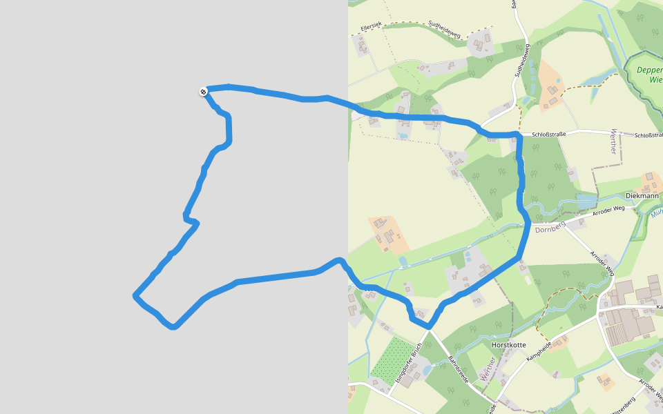 Bransheide walking route map in Werther (Westfalen)