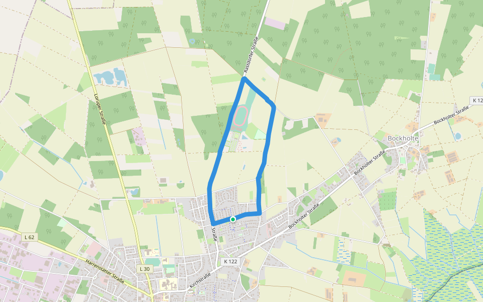 Herrentannen walking route map in Werlte