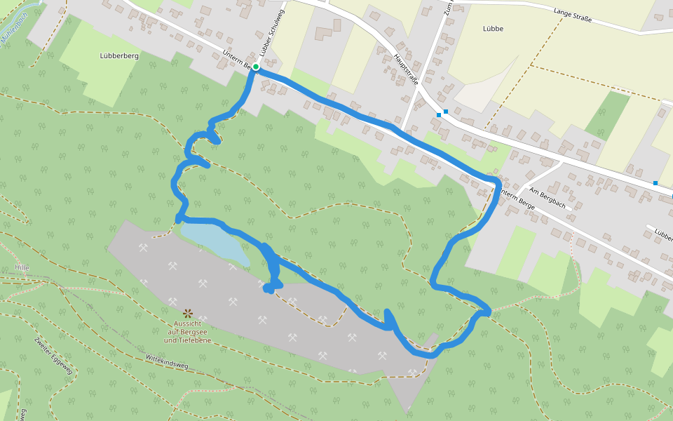 Wittekindsweg walking route map in Hille