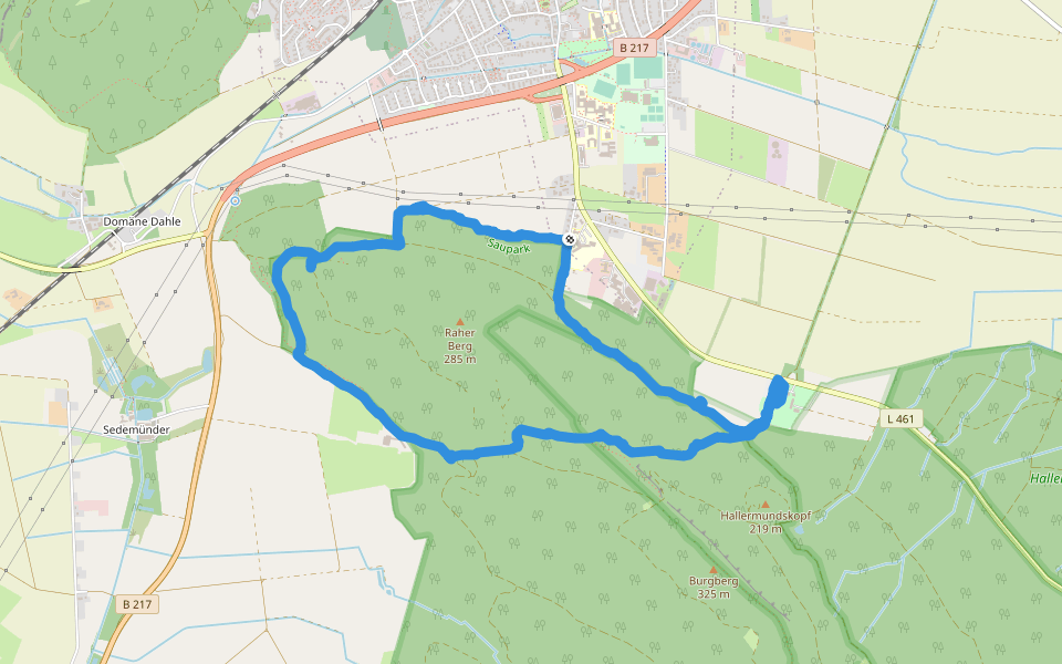 Im Alten Lande walking route map in Springe