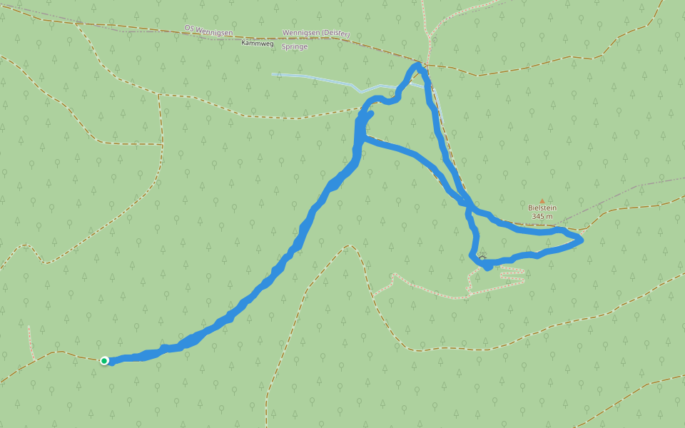 Grenzweg walking route map in Springe