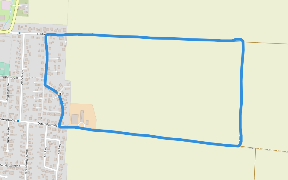 Niedersachsenstraße walking route map in Springe