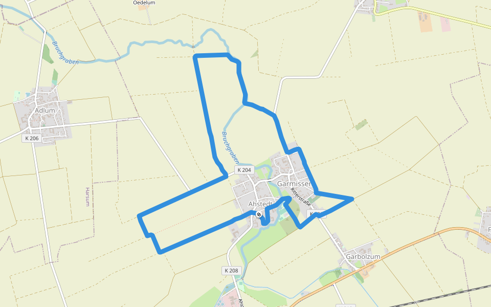 TV Garmissen / Ahstedt walking route map in Schellerten