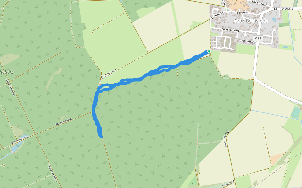 Weidensolweg walking route map in Lehre