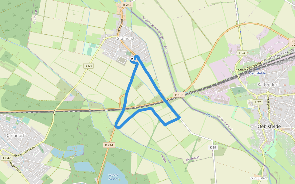 Schieferbrunnenriede walking route map in Grafhorst