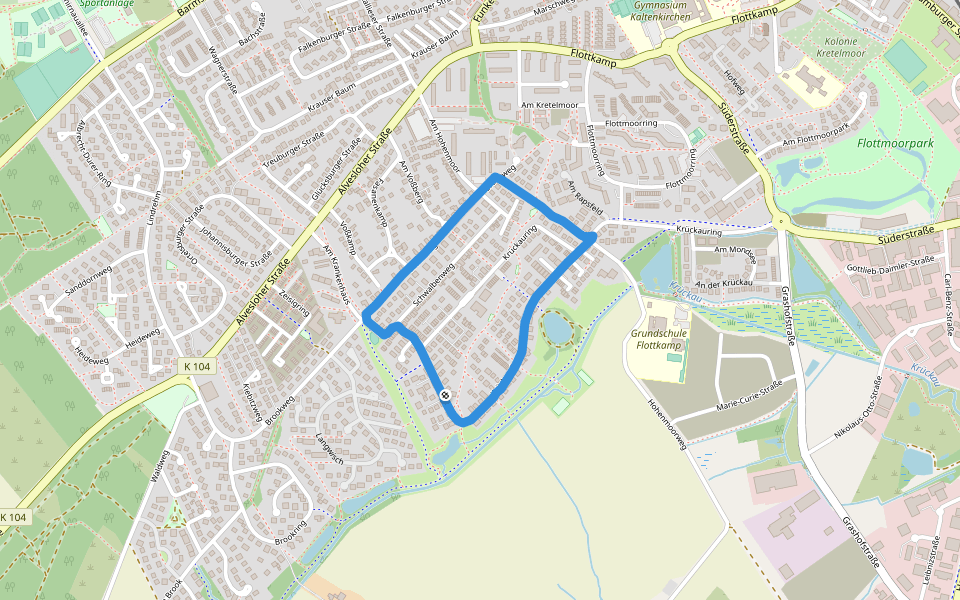 Grundschule Flottkamp walking route map in Kaltenkirchen