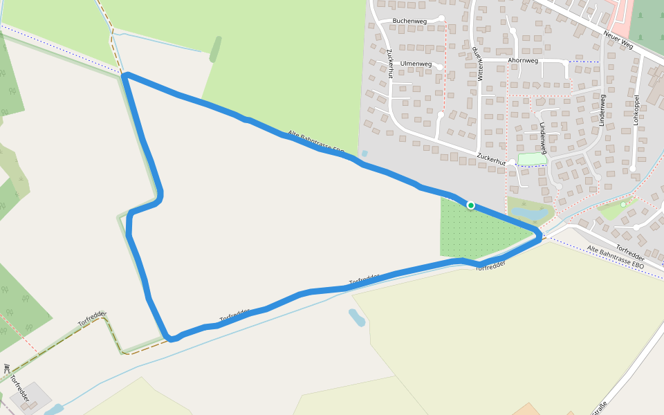 Nienwohlder Moor walking route map in Sülfeld
